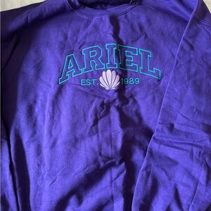 Disney Embroidered Purple Ariel Sweatshirt